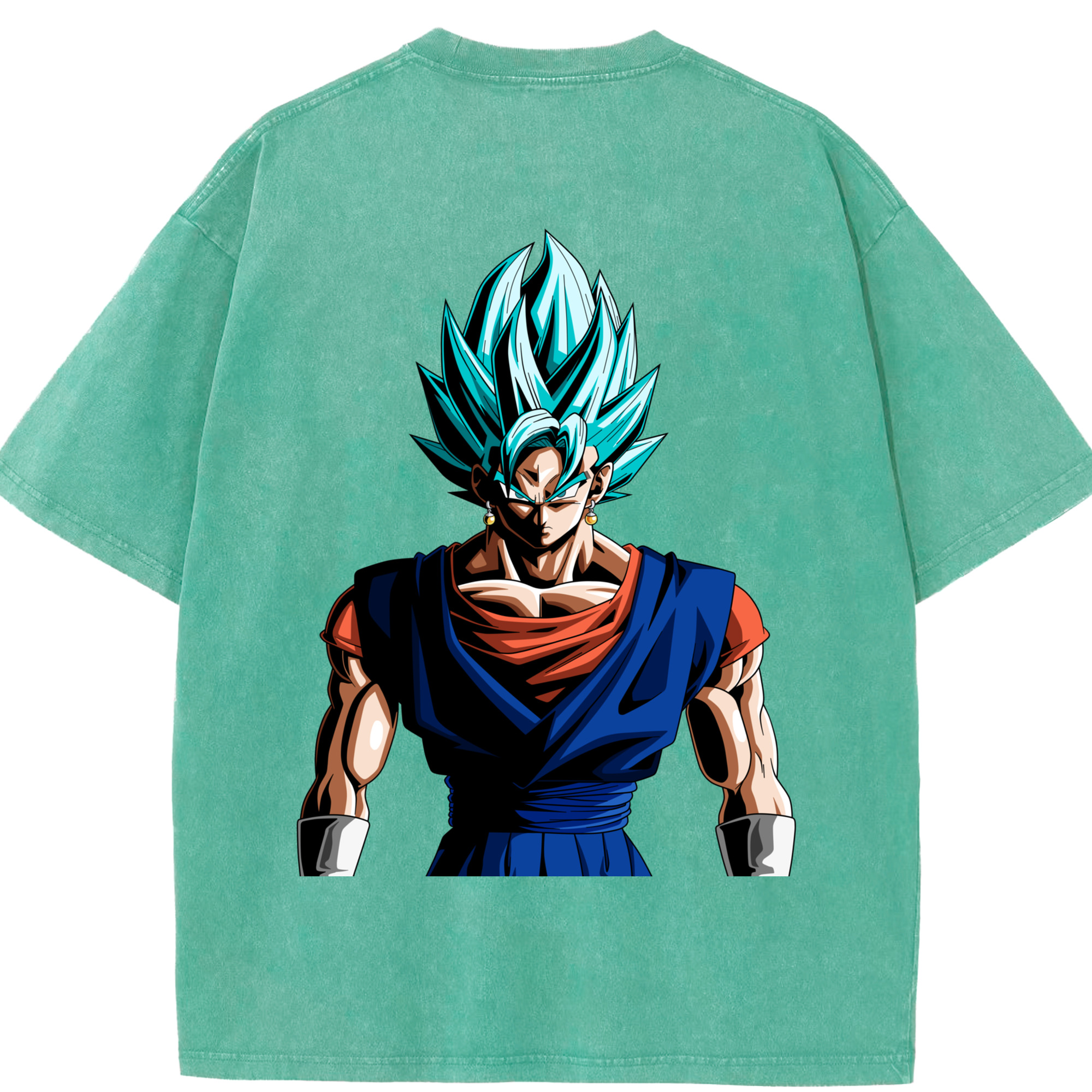 （画像用） ドラゴンボール ベジット DRAGON BALL Vegetto 綿100% ヴィンテージ風 半袖Tシャツ（背面プリント）